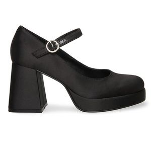 Steve Madden Mingle Black Satin